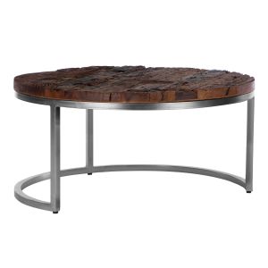 Juego de 2 mesas de centro redondas surabaya ø 70x35 cm womo-design