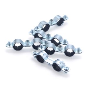 Abrazadera doble isofónica de fijación x5 para tubo de fontanería ø12
