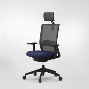 Actiu stay silla de oficina dark blue - con cabezal, 2 d