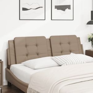 Cabecero de cama acolchado cuero sintético capuchino 160 cm eso1315