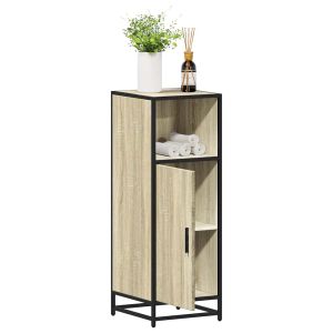Armario de baño madera contrachapada roble sonoma 35x37,5x100cm esb5777
