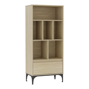 Librería 137 x 60 x 35 cm efecto roble