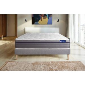 Pack colchón actimemo zen 120x195cm + somier, espuma viscoelástica, 7 zonas