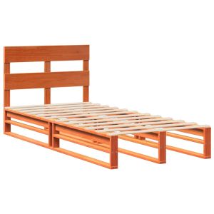 vidaXL estructura de cama sin colchón madera maciza marrón 90x190 cm