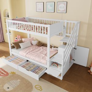 Cama alta, 90 x 200 cm, blanca