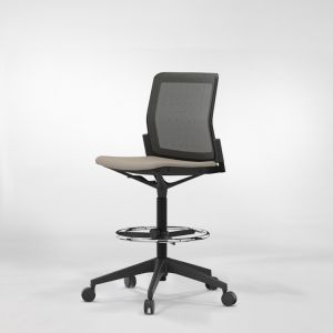 Actiu urban plus 30 taburete alto silla  ergonomica black leaf
