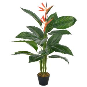 vidaXL planta artificial strelitzia con macetero rojo 100 cm