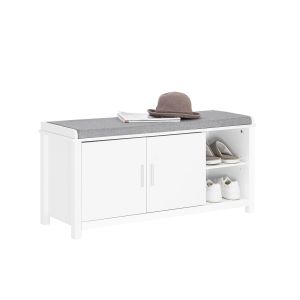 Banco zapatero con 2 puertas fsr168-w sobuy es