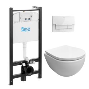 Roca active + PVC blanco new + wc ab swiss soft-close