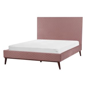 Cama terciopelo bayonne 140 x 200 cm rosa