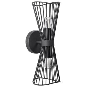 Lámpara de pared parada metal negro