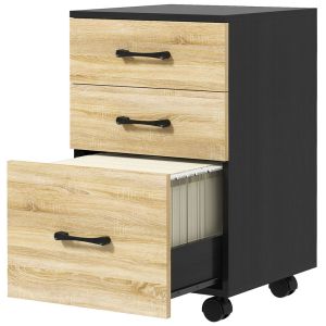 Cajonera de oficina 40x42x65 cm bicolor Homcom