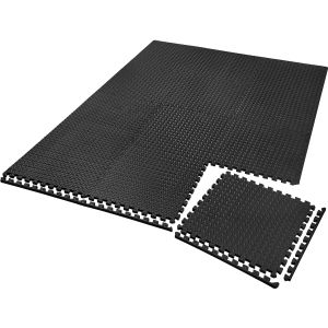 Conjunto de 12 esteras de protección antideslizantes, negro 61 x 61 cm ud