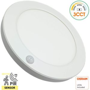 Plafon techo sensor de movimiento circular 23cm, 3cct 3000k 4000k 6000k