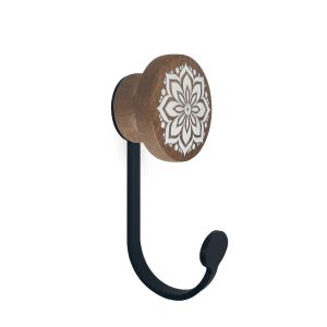 Colgador de pared rei ce553 | 38x86x24 mm | negro poro-lacado