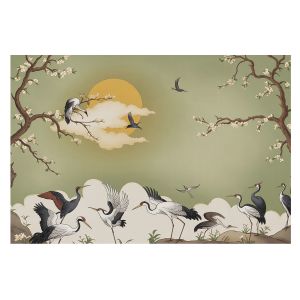 Papel pintado tejido no tejido 250x250 naturaleza elegante tulup
