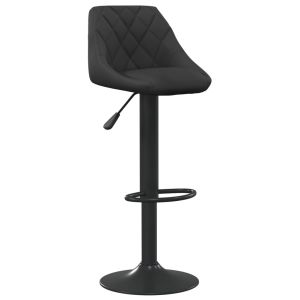 vidaXL taburete de cocina de terciopelo negro