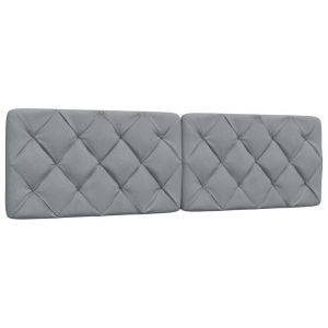 Cabecero de cama acolchado tela gris claro 180 cm eso9657