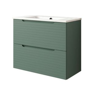Móveis banho lavatório, boreal 60x45 cm lake green 2 gavetas suspensas