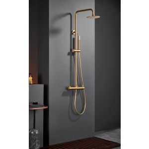 Conjunto ducha termostático monza oro cepillado-imex