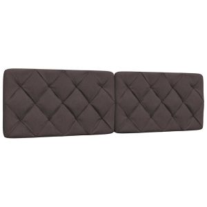 Cabecero de cama acolchado tela marrón oscuro 180 cm eso9209