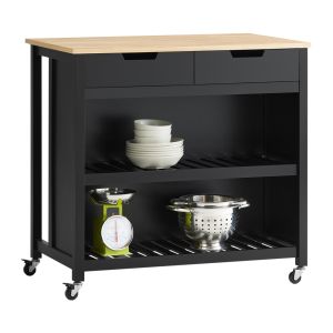 Carrito de cocina con 2 cajones y 2 estantes fkw74-sch sobuy