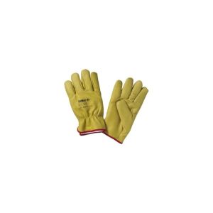 5 guantes todo flor bovino forro acrílico - talla 10