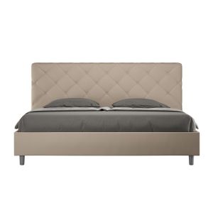 Cama tapizada con somier 180x200 pu taupe
