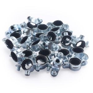 25 abrazaderas simples aislantes de 14 mm