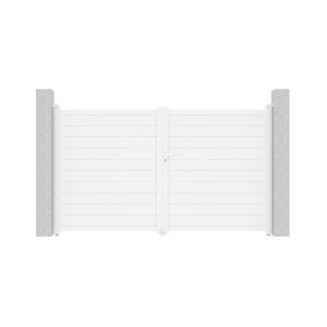 Puerta batiente blanca eiger 3 m h.180 cm + motor ranger b150