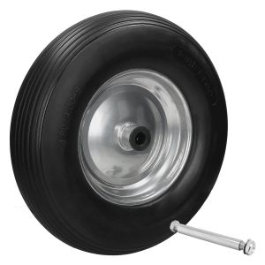 Rueda de caretilla pu goma maciza 4.80 / 4.00-8 negro
