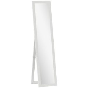 Espejo cuerpo entero 37x3.8x157 cm mdf, vidrio templado color blanco Homcom