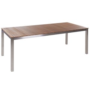 Mesa de jardín viareggio 200 cm 90 cm madera de teca certificada marrón