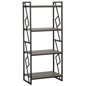 Estantería con 4 baldas forres 143 cm marrón/negro
