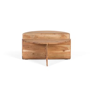 Mesa de centro de madera de acacia en color natural 80 cm