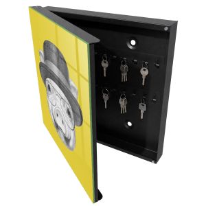 Caja guarda llaves 30x30x5 cerdito feliz, apertura izquierda tulup