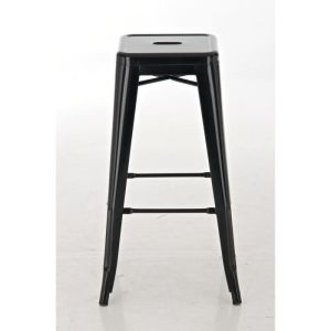 Taburetes de bar metálicos negros - set 2 - 77 cm