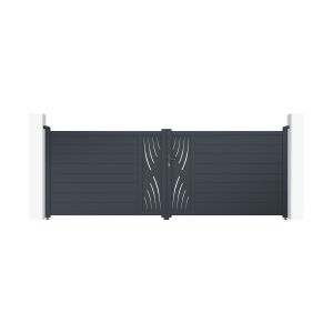 Puerta automática abatible veleta 4m a.140cm + motor ranger b150
