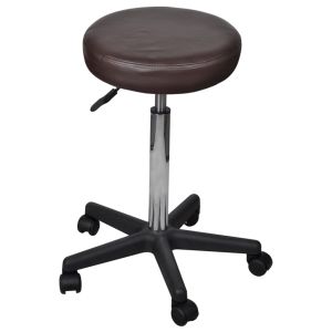 vidaXL taburete de oficina marrón