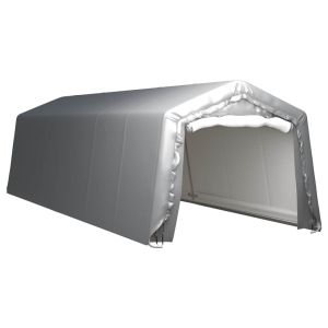 vidaXL carpa de almacenamiento acero gris 300x900 cm