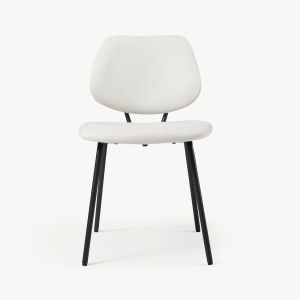 Juego de 4 sillas de comedor köma tela acero 78x49x55cm beige [en.casa]