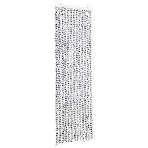 vidaXL cortina antimoscas chenilla gris claro y gris oscuro 56x200 cm