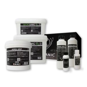 Kit microcemento sbc 5m² baños y cocinas marfil oscuro