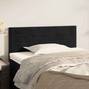 Cabecero de terciopelo negro 100x5x78/88 cm eso7555