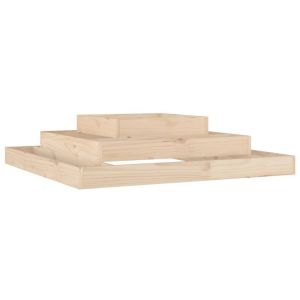 vidaXL jardinera de madera maciza de pino 110x110x27 cm