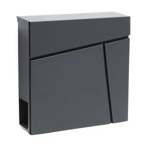 Buzón de pared de diseño antracita portaperiódicos y revisteros
