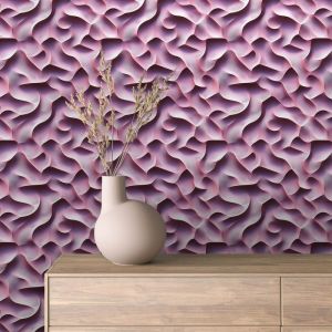 Papel pintado 3d olas rosas 60cm por 300cm