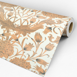 Papel pintado floral rosas naranjas 58cm ancho por 350cm alto