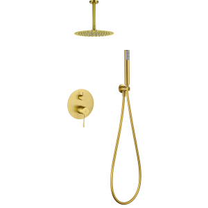Conjunto ducha monomando empotrado piamonte oro cepillado [ imex® ]