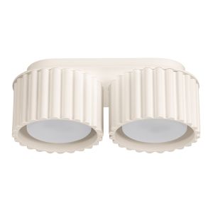 Lámpara de techo aura 2 beige aluminio 21x8x10cm